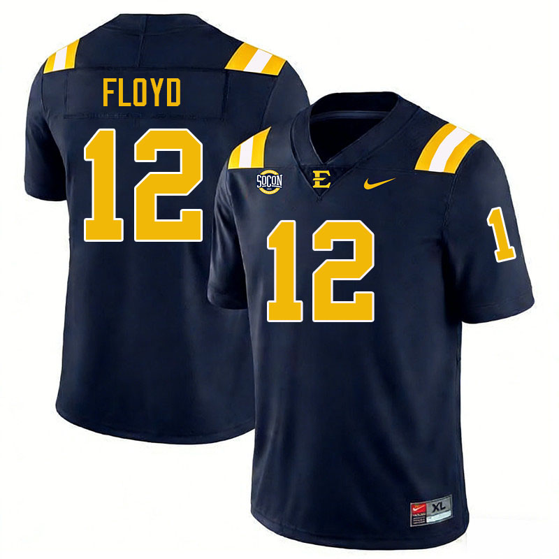East Tennessee State Buccaneers #12 Ephraim Floyd College Football Jerseys,Uniforms-Navy